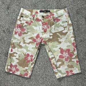 Big Star 1974 Division Straight Leg Camo Floral Print Shorts‎ Camouflage Mens 34